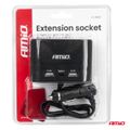 Predlžovacia zásuvka 2x USB-A 1x USB-C 12/24V 120W 70cm AMiO-04361