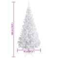 vidaXL Osvetlený umelý vianočný stromček s guľami, biely 180 cm, PVC