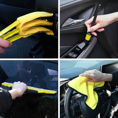 vidaXL Súprava štetcov na auto Viacfarebný polyratan