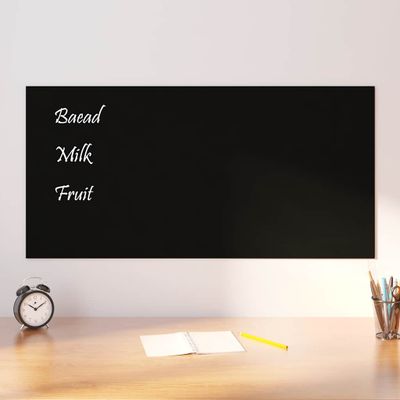 vidaXL Nástenná magnetická tabuľa čierna 100x50 cm tvrdené sklo