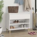 vidaXL Botník biely 70x36x60 cm spracované drevo