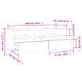 vidaXL TV skrinka dymový dub 100x34,5x44,5 cm kompozitné drevo