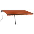 vidaXL Voľne stojaca ručne zaťahovacia markíza 400x350cm oranžovohnedá