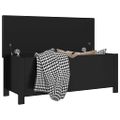 vidaXL Úložný box+podložka, lesklý čierny 105x40x45cm kompozitné drevo
