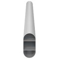 vidaXL Tyč do skrine 12 ks Strieborná 264 x 15 x 29 mm