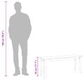 vidaXL Lavica 110 cm Biela masívna guma