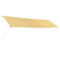 vidaXL Zaťahovacia markíza 400x150 cm žlto-biela