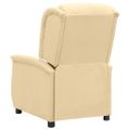vidaXL Sklápacie kreslo krémové mikrovláknová tkanina