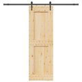 vidaXL Posuvné dvere NARVIK Prírodná a čierna 70 x 210 cm (213,5 cm)