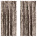vidaXL Sametové závesy 2 ks Kapučínová 175 x 140 cm Zamat