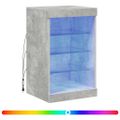 vidaXL Komoda s LED svetlami betónovo sivá 41x37x67 cm