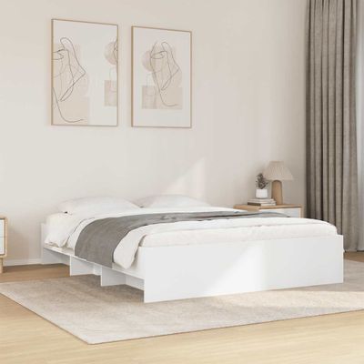 vidaXL Posteľný rám biely 150x200 cm kompozitné drevo