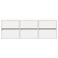 vidaXL Nástenná TV skrinka s LED, biela 130x31x45 cm