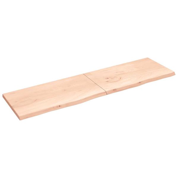 vidaXL Stolová doska 220x60x(2-4) cm neošetrený dubový masív