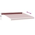vidaXL Automaticky zaťahovacia markíza vínová 400x350 cm