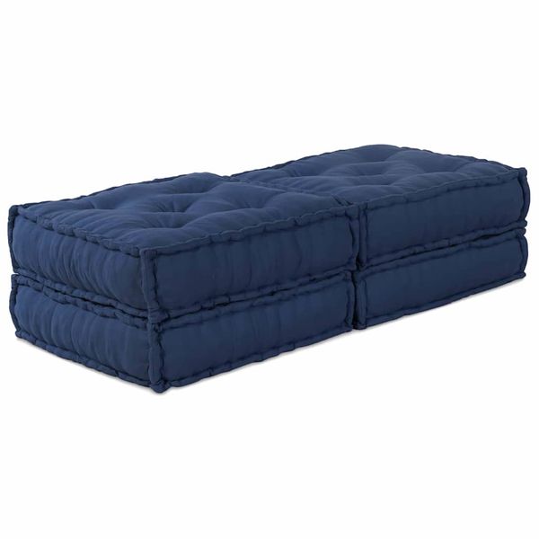vidaXL Modulová pohovka 2 pcs Indigo 140 x 70 x 36 cm Látka