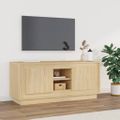 vidaXL TV skrinka dub sonoma 102x35x45 cm spracované drevo