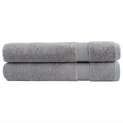 vidaXL Prémiové uteráky SOLUND 2 ks sivé 100x200 cm 600 g/m2
