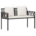 vidaXL Záhradné lavičky 2 -Seater 116 x 56 x 75 cm polyratan