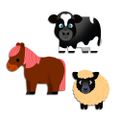 Prvé odnímateľné samolepky Farmárske zvieratká