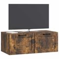 vidaXL Nástenná TV skrinka Nástenný Dymový dub 78,5 x 41 x 30 cm
