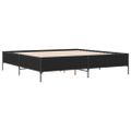 vidaXL Posteľný rám čierny 200x200 cm kompozitné drevo a kov