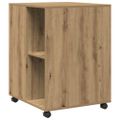 vidaXL Príručný stolík a kolieska dub artisan 55x60x78cm kompoz. drevo