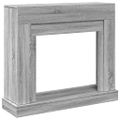 vidaXL Obloženie krbu sivá sonoma 100x30x87,5 cm kompozitné drevo
