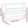 vidaXL Regál na časopisy Staré drevo 100 x 12 x 70 cm Kompozitné drevo