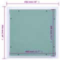 vidaXL Prístupový panel s hliníkovým rámom a sadrokartónom 400x400 mm