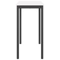 vidaXL Barový stôl Biela 110 x 55 x 105 cm Masívne borovicové drevo