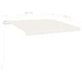 vidaXL Ručne zaťahovacia markíza s LED 300x250 cm krémová