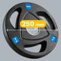 Sada liatinových závaží 4x5kg, 51mm, REBEL ACTIVE RBA-2109