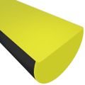 vidaXL Chránič hrán žlto-čierny 4x3x100 cm PU