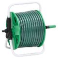 vidaXL Voľne stojaci zelený hadicový bubon sada koncoviek 0,5" 30m PVC