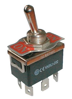 Prepínač páčkový 2pol./6pin ON-ON 250V/10A