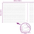 vidaXL Hexagonálny plot s stĺpom 50 x 1 m PVC potiahnutá oceľ Sivá
