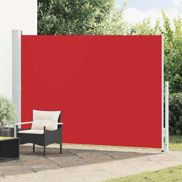 vidaXL Zaťahovacia bočná markíza na terasu 200x300 cm červená