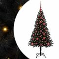 vidaXL Vianočný stromček Čierna 120 cm PVC