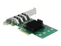 USB adaptér - PCIe 2.0 x4 nízky profil - USB 3.0 x 4