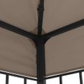 vidaXL Altánok s LED reťazou 4x3 m, sivohnedý
