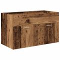 VidaXL drezová skrinka so vstavaným umývadlom a batériou Old Wood