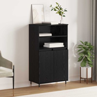 vidaXL Highboard Čierna 60 x 36 x 110 cm Kompozitné drevo