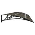 vidaXL Strieška na dvere čierna 350x100 cm polykarbonát