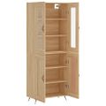 vidaXL Vysoká skrinka dub sonoma 69,5x34x180 cm spracované drevo