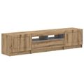 vidaXL 5-dielny LED TV kabinet Dub artisan Kompozitné drevo
