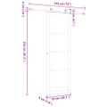 vidaXL Posuvné dvere ORKDAL 78 x 232 cm Biela a čierna