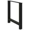 vidaXL Nohy k jedálenskému stolu, čierne, 2 ks, 70 x (72-73) cm, oceľové