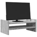 vidaXL Stojan na monitor sivý sonoma 50x27x20 cm kompozitné drevo