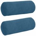 vidaXL Podložkové vankúše 2 pcs Modrá Ø 15 x 40 cm Kordúrová tkanina
